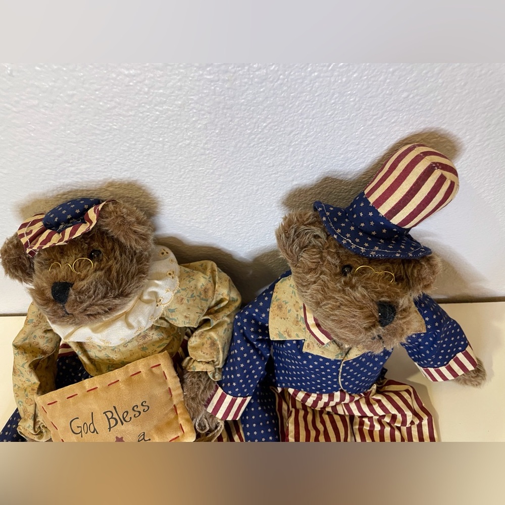 Lillian‎ Vernon Vintage Collection 4th of July Patriotic Bears God Bless America - Picture 3 of 9